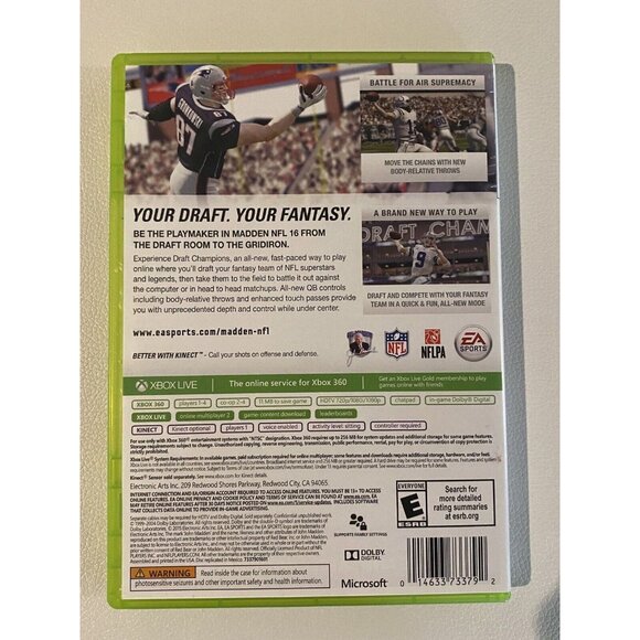 Madden NFL 16 (Microsoft Xbox 360, 2015) With Inserts - Picture 2 of 7